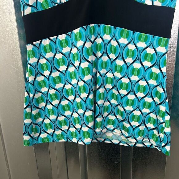 Maurices Women's Y2K Deep V Babydoll Geometric Print Cap Sleeve Top Size S - Picture 3 of 10